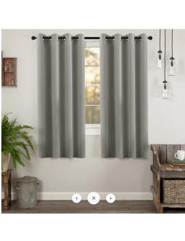 140cm width x 160cm Drop Grey Plain Single Panel Blackout Curtain eyelet