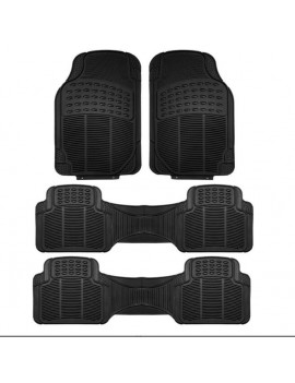 4pcs Floor Rubber Car Mats for 7 Seat Cars. Heavy Duty All Weather