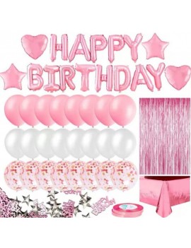 Brand New Pink  Birthday Party Decoration Set