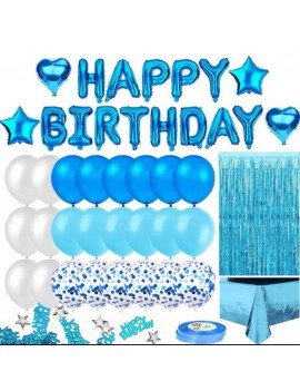 Brand New Blue  Birthday Party Decoration Set