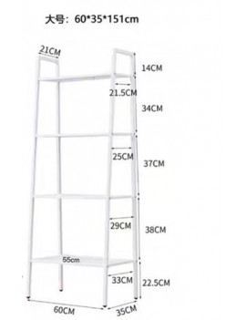4-tier Iron Ladder Bookcase