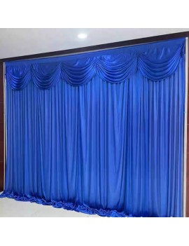 1x Ice Silk Stage Backdrop 3*3m for party/wedding/birthday