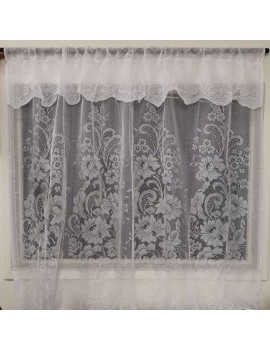 150*120cm net curtain white lace with Valance Brand New