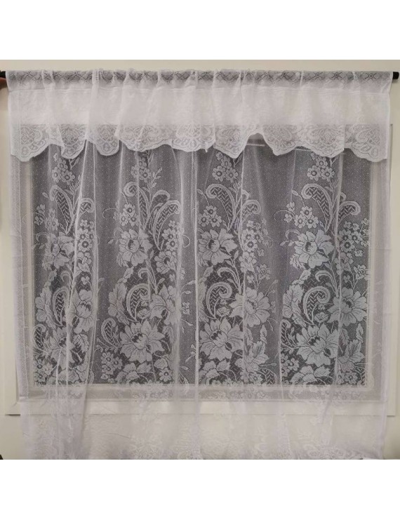 150*170cm net curtain white lace with Valance Brand New