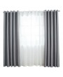 140cm width x 220cm Drop Grey Plain Single Panel Blackout Curtain