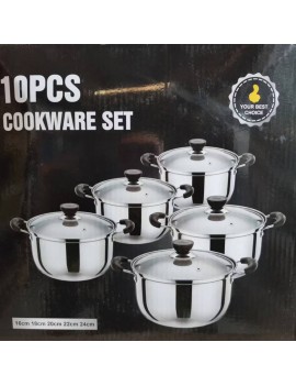 10 pcs Stainless Steel cooking pots cookware