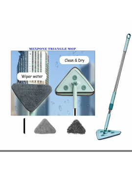 Triangle Mop for Washing Glass Ceiling Dust Cleaning  Kitchen Wall