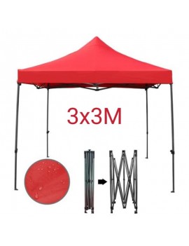 3x3m Red Gazebo Tent Shelter good for outdoor picnics beaches parks garden