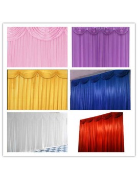 6*3m ice silk Backdrop drape for party/wedding/birthday 20 colors avaliable