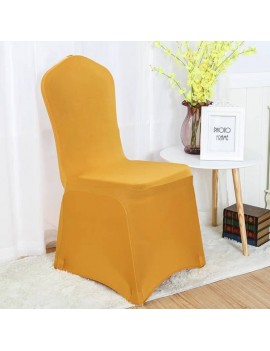 1x Elastic Chair Covers DCC11 Yellow