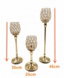 Mosaic Crystal Candle Holder Gold